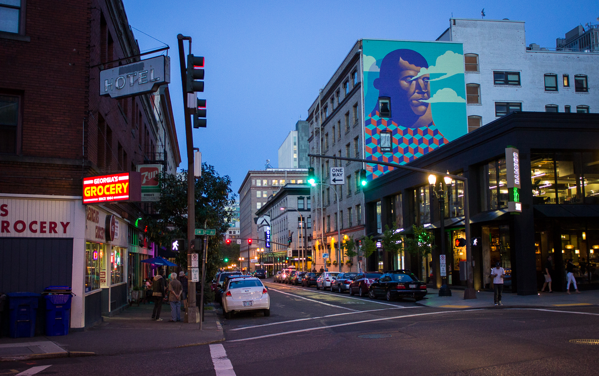 On the streets in Portland